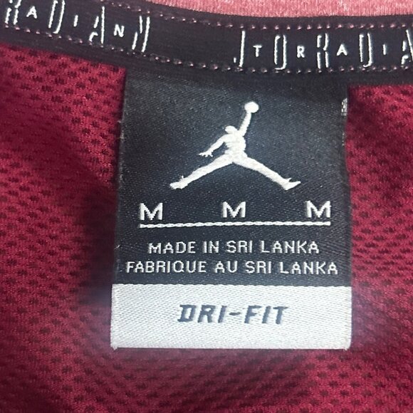 Jordan Brand Dri-Fit Athletic Top Men's Size M Maroon Training Performance GUC - Picture 9 of 12